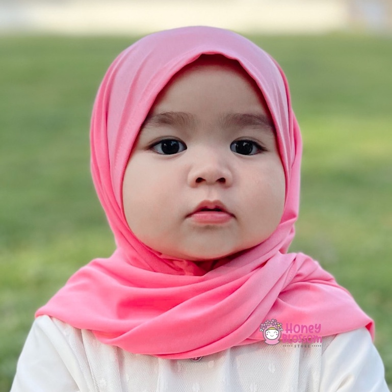 HONEY BLOSSOM jilbab anak bayi / hijab anak jersey import 10 warna / pashtan anak zahra / pastan anak 0-7 tahun