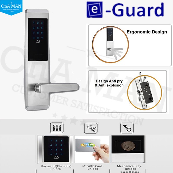 E-Guard Smart Digital Door Lock Kunci Pintu Slim Eguard Bluetooth