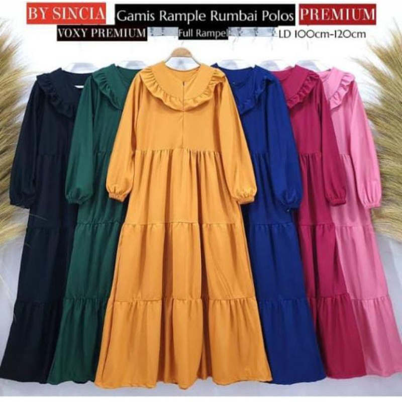 (COD) DRESS SUSUN REMPEL / DRESS REMPEL / DRESS RUFFLE / GAMIS SUSUN REMPEL / GAMIS REMPEL / GAMIS R