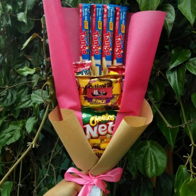 

Buket snack buket jajan muran free kartu ucapan (250gr)
