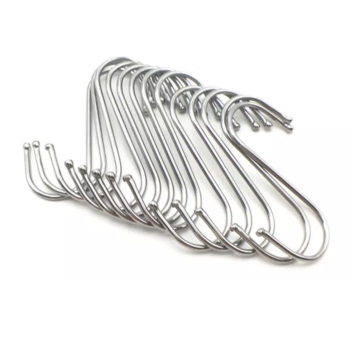 Pengait Cantolan Dapur Gorden Gantungan Serbaguna Stainless Set 10pcs