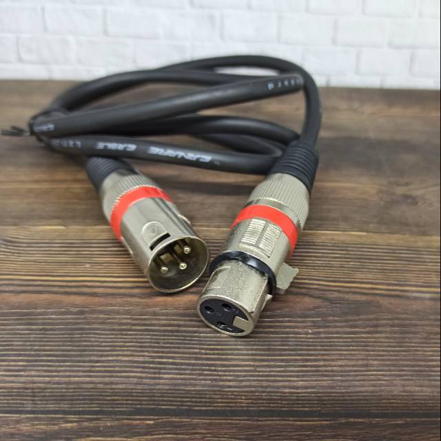 kabel mic XLR male 3 pin to jack akai mono 6.5mm 1m full