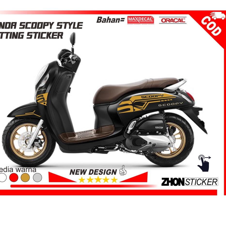 Harga Bersahabat.. STRIPING CUTTING SCOOPTY NEW 2021 PRESTIGE STYLE STICKER SCOOPY LIS BODY SCOOPY M