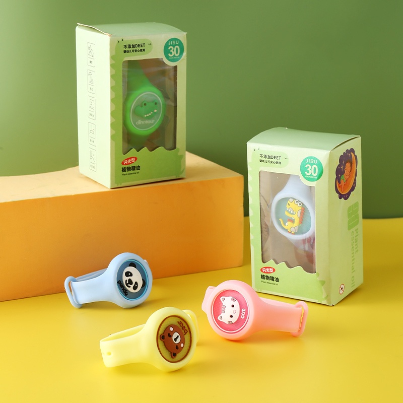 Jam anti nyamuk anak/Gelang Bentuk Jam Tangan Bayi Clip Anti Nyamuk  Anak Karakter kartun Lucu Anti Air/Gelang anti nyamuk anak led L213