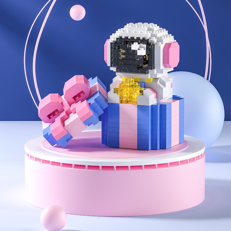 Nano Block Astronaut Model Diy Balok Mainan Anak Mainan Balok Susun Mainan Edukasi Anak