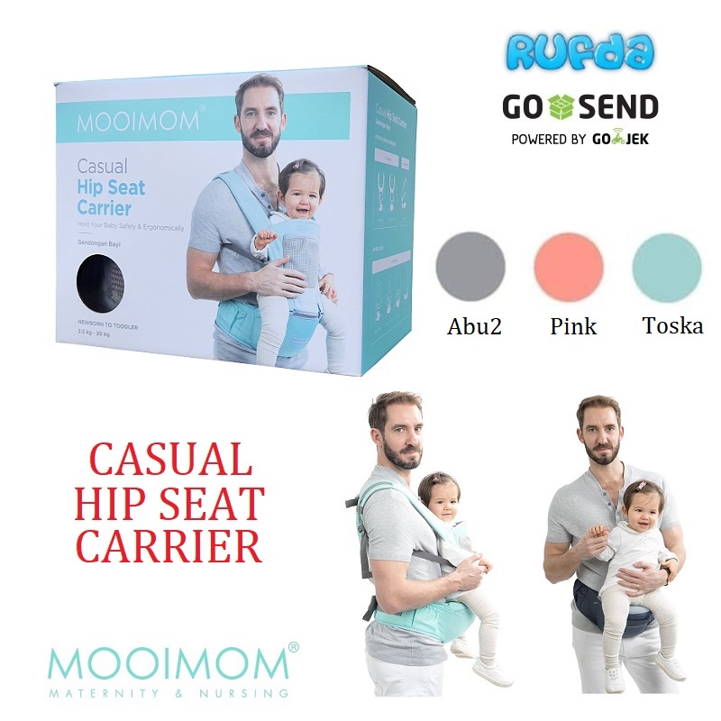 Mooimom Casual Hip Seat Carrier Gendongan Bayi 2in1 Hipseat