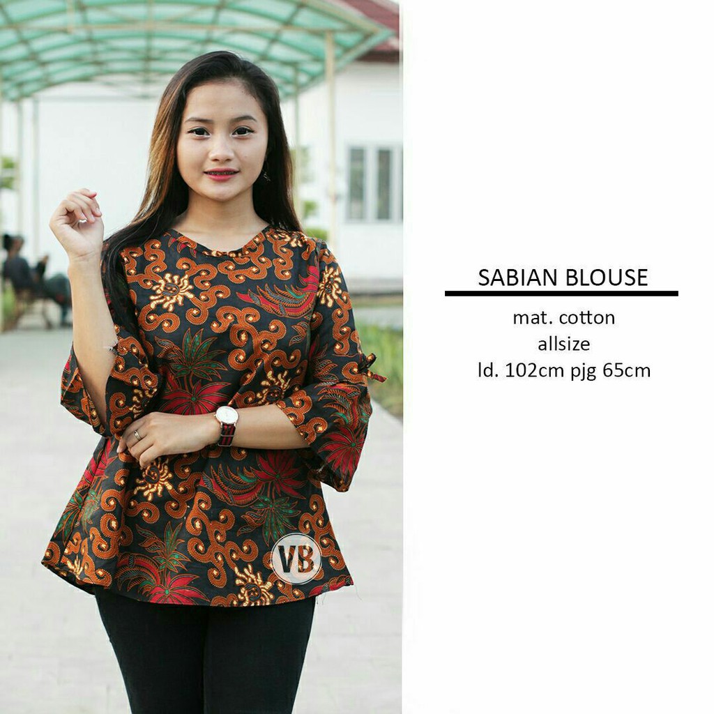 Hot Promo Atasan Batik Blus Baju Batik Wanita Seragam Guru Baju Kantor