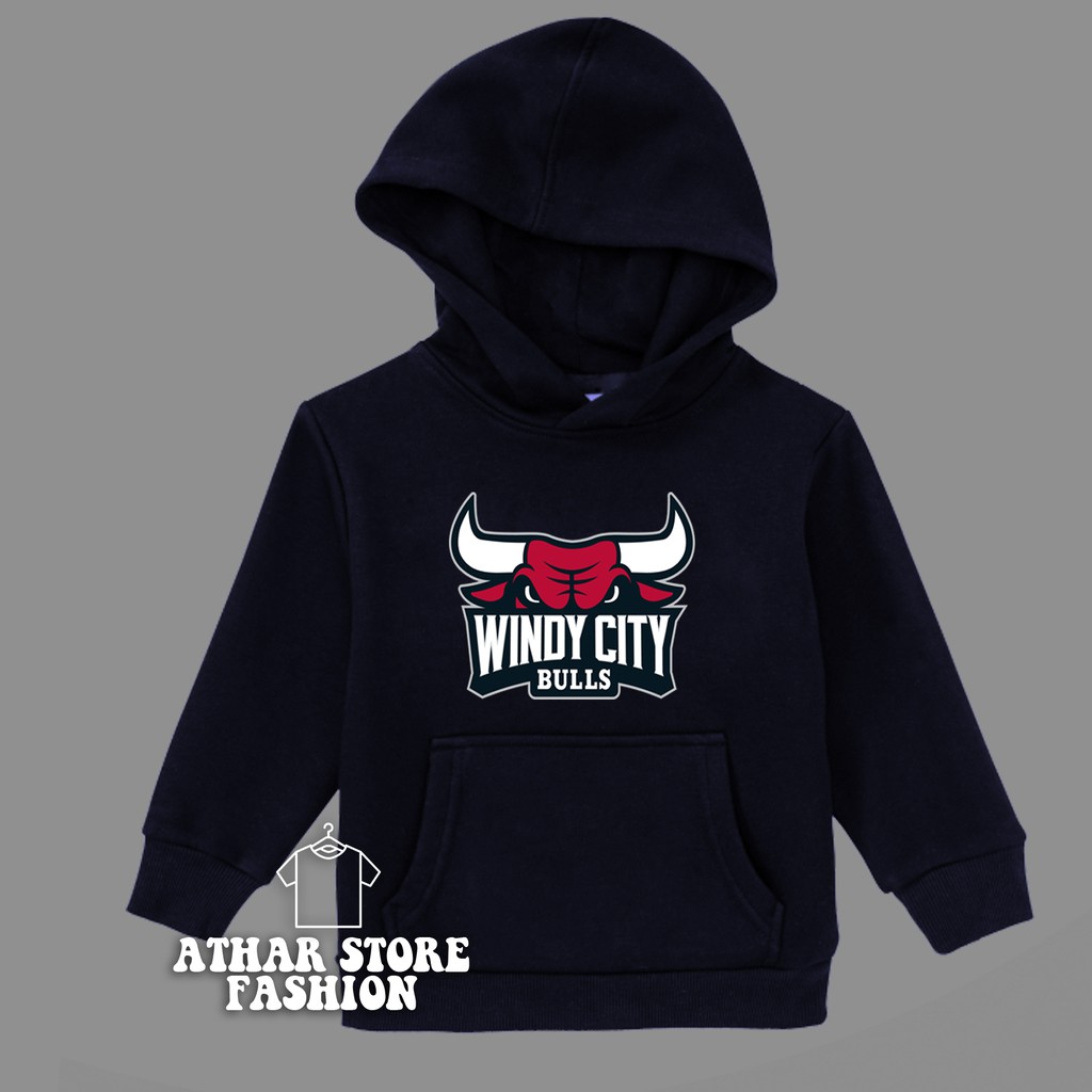 Jaket anak hoodie chicago windy city bull