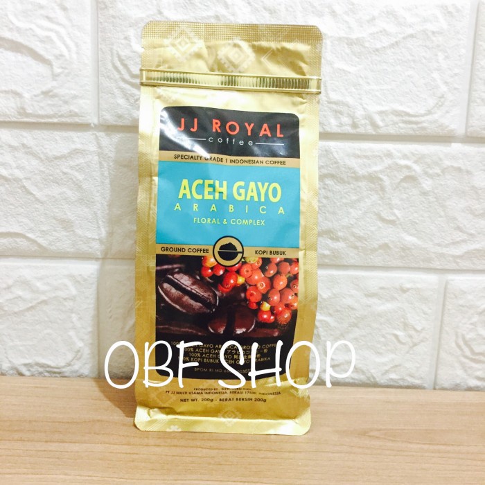 

KOPI JJ ROYAL COFFEE ACEH GAYO ARABICA GROUND BAG BUBUK 200 GRAM MURAH