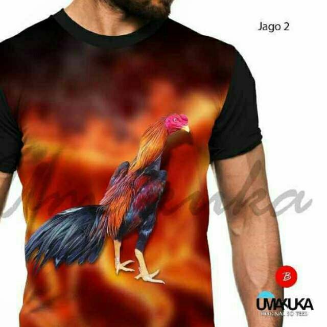 Jago 2Umakuka 3d full print /Grosir kaos distro keren murah bandung/ Best seller kaos ayam