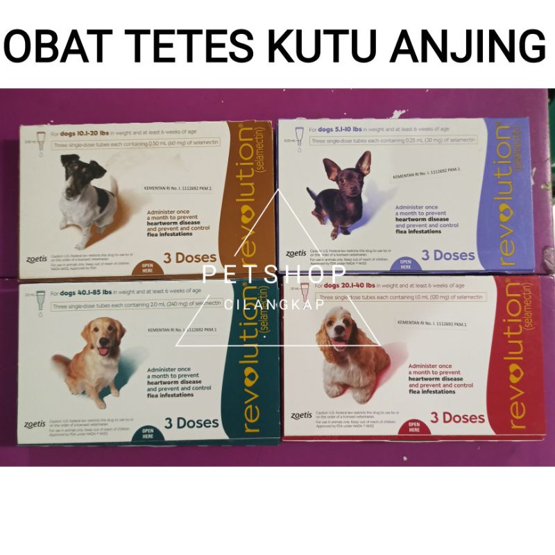 revolution dog obat tetes kutu anjing obat kutu selamectin