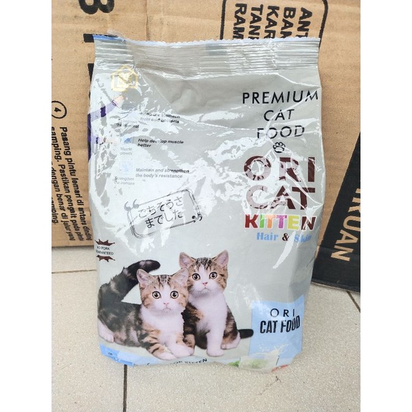 makanan kucing ORI CAT kitten hair &amp; skin 500gr