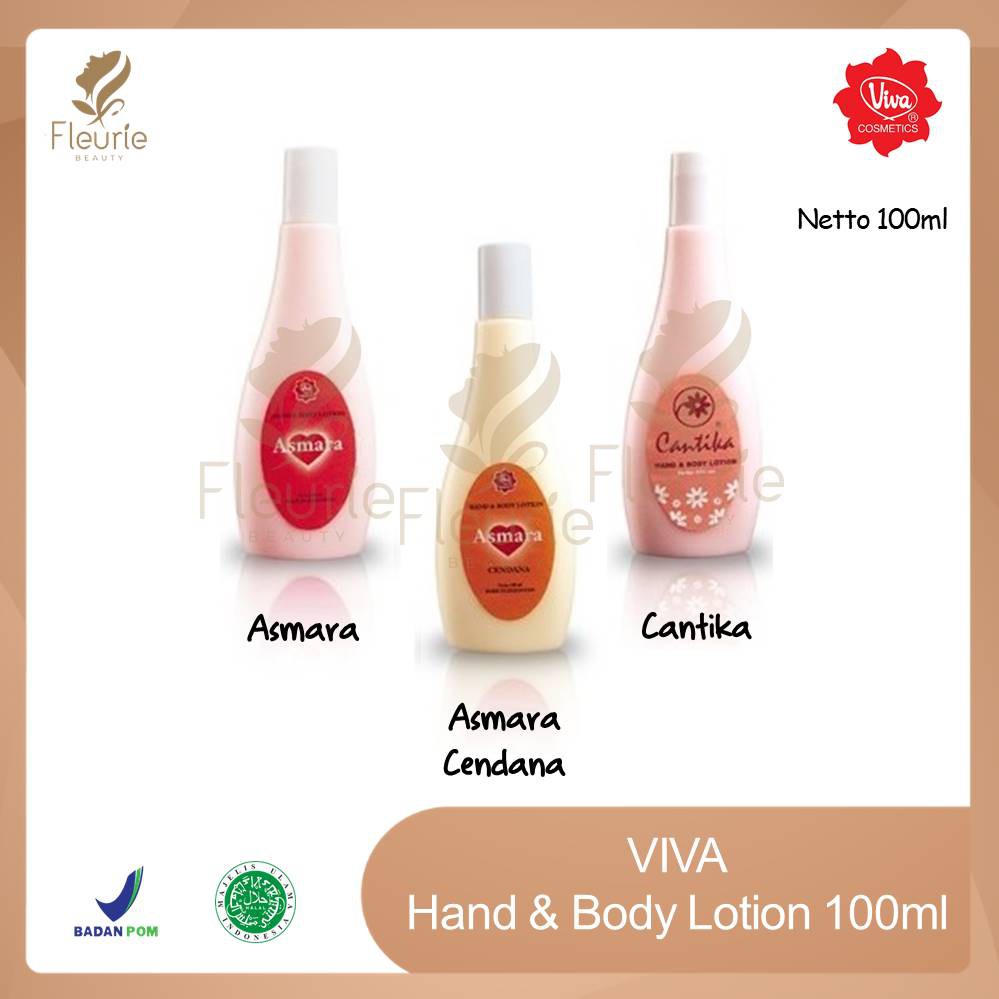 VIVA Hand &amp; Body Lotion Asmara / Cendana / Cantika 100ml Original BPOM