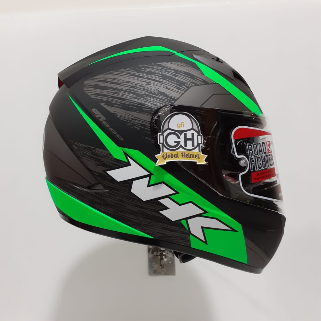 HELM NHK GP1000 AXION FULL FACE MOTIF AXION NHK GP1K BLACK DOFF GREEN