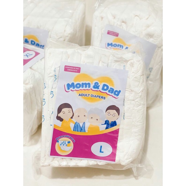 Popok Dewasa Perekat Mom&amp;Dad Ukuran L, Popok Dewasa Termurah Se Shopee