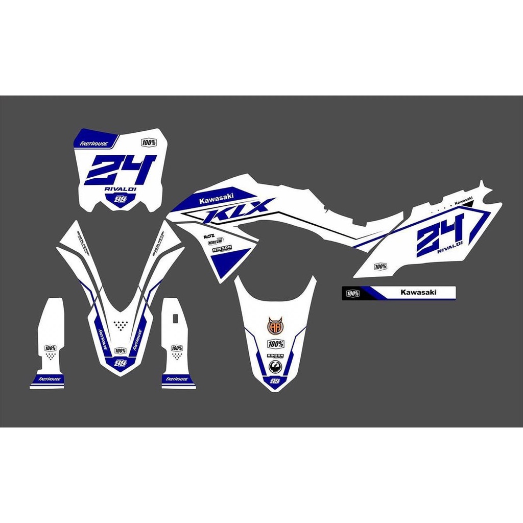 decal klx / decal klx bf /decal klx bf full body / decal klx bf full body warna putih /decal dtracke