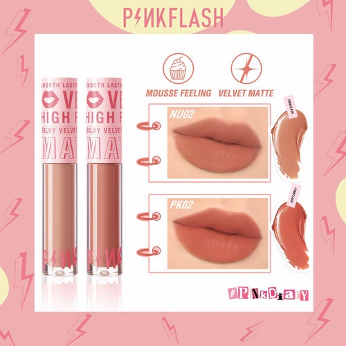 PINKFLASH Lipcream Silky Velvet Lip Cream Matte