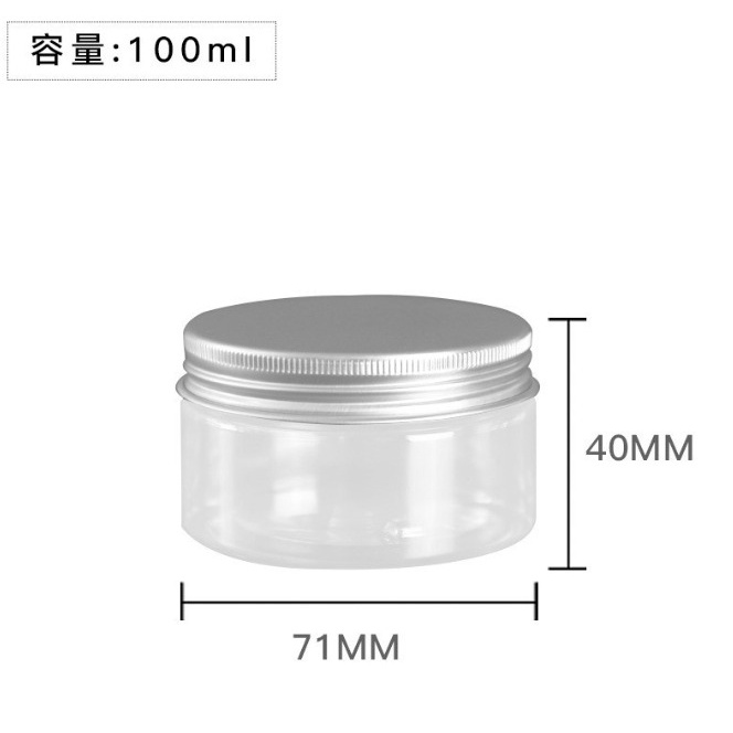 Toples Pot Jar Plastik 100gr/ Pot Jar Mini Tutup Aluminium
