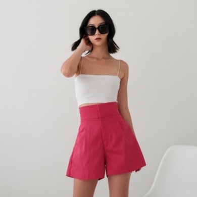 IL - Rhea Shorts Pant Wanita / CELANA PENDEK HIGHWAIST WANITA MATT CREPE