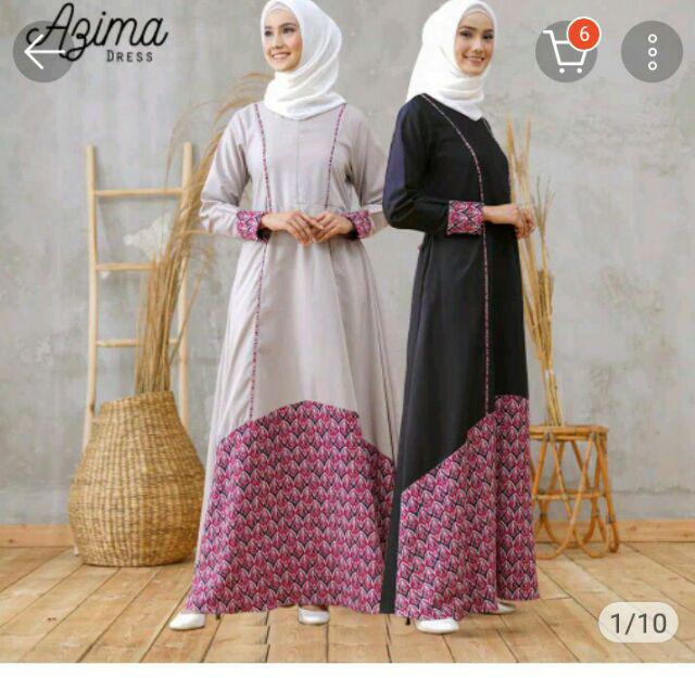Azima Dress - Dress Kombinasi Motif - Dress Batik