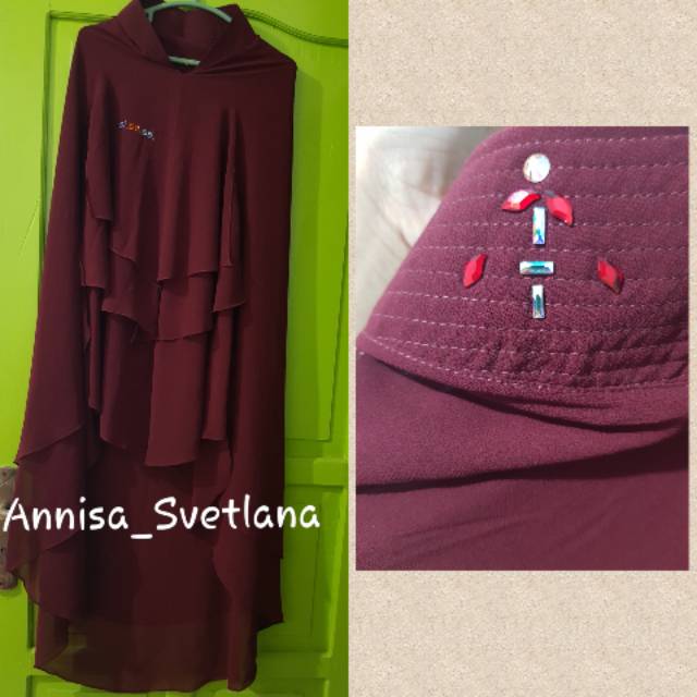 solddd khimar Najla maroon sisesa