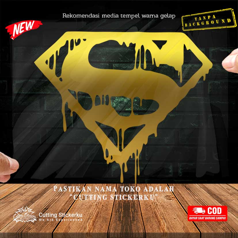 Cutting Stiker Superman Bloody Variasi Motor Mobil Sticker Timbul Keren Nyala Dasbor Spakbor Visor Body Kaca Helm Laptop Hologram Reflective Tahan Mio Air Bodi Samping Nama Serial Scoopy Vario Beat NMAX PCX Kartun Vespa Marvel DC Bagus Hero Komik Cartoon