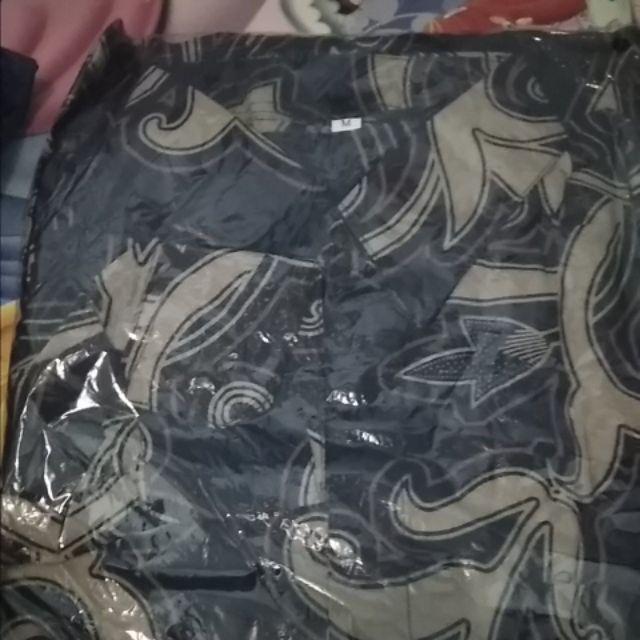 Arjaya Batik Hrb026 Kenongo Kemeja Tosca Pekalongan Padi M L Xl Sogan Printing Halus Kemeja Batik