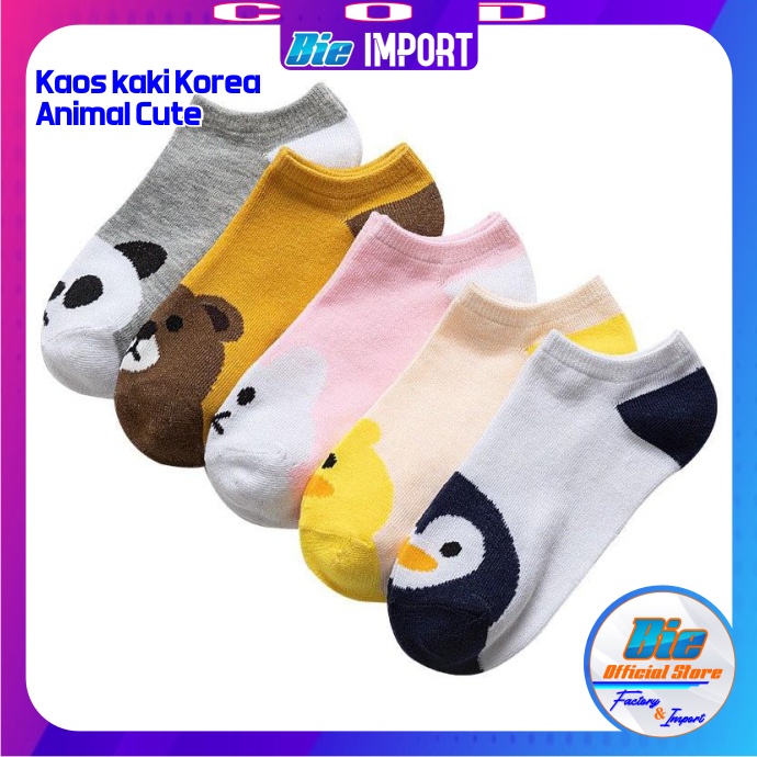 Kaos Kaki Korea Wanita Motif Animal Impor Best Seller