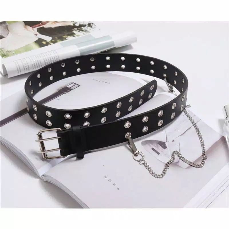 BISA COD RING BELT KOREA GRUNGE DOUBLE EYELET