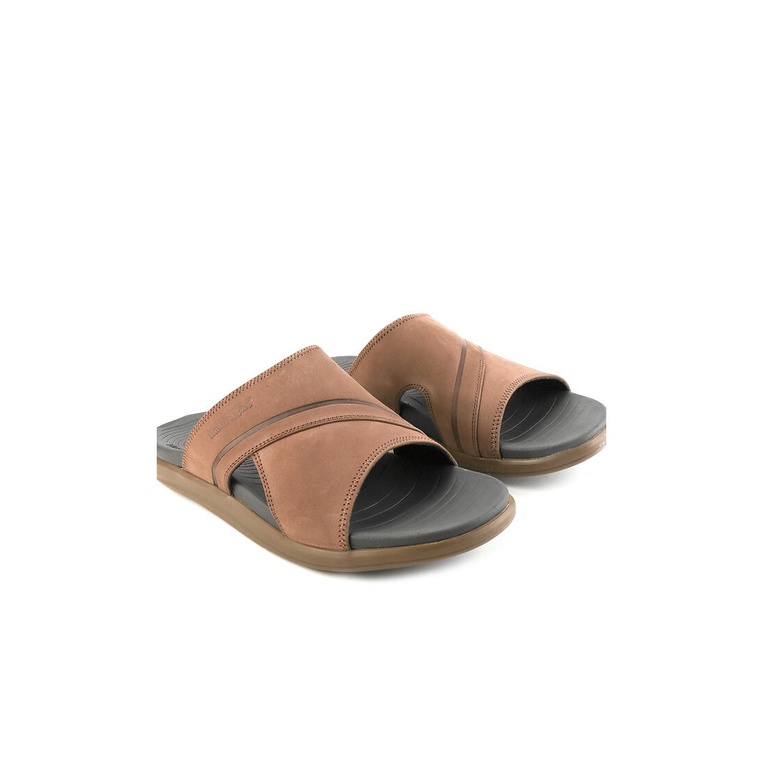 SANDAL SLIDE KULIT HUSH PUPPIES PRIA ORIGINAL BRANDED ASLI COKLAT HM24