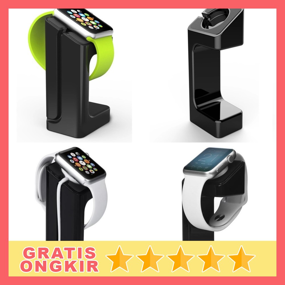 Tempat Gantungan Dudukan Stan Jam Apel Watch Wireless Charging Stand - Bracket Docking Braket Case S