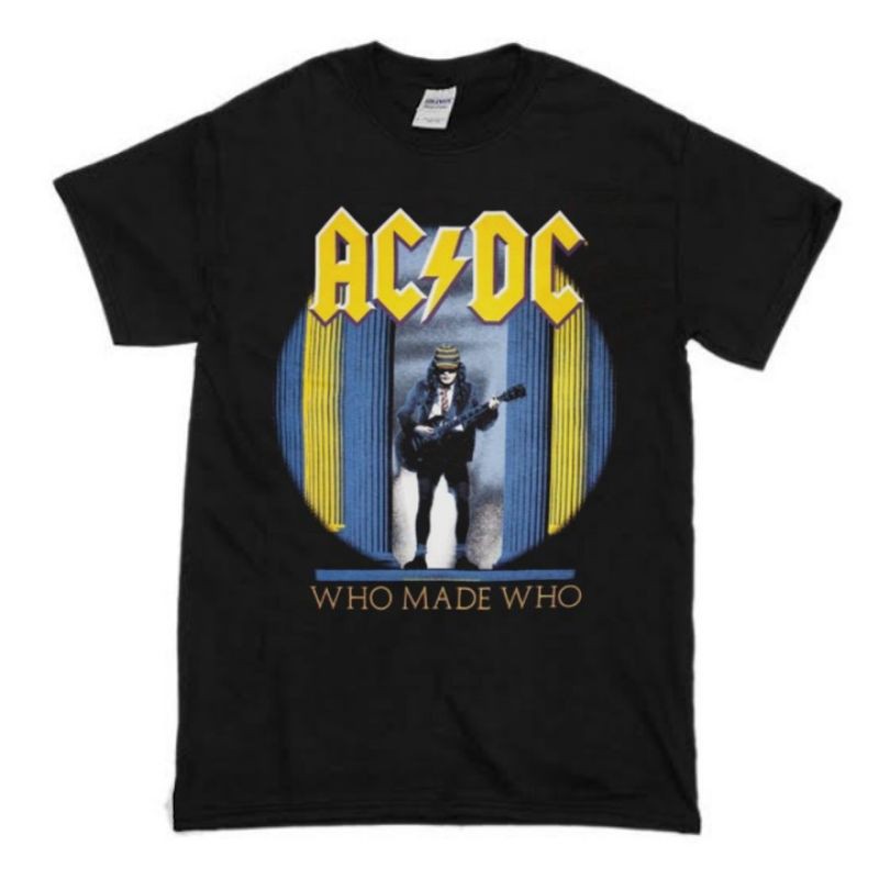 KAOS BAND ACDC - Who Made Who / BAJU HITAM PRIA BAND MUSIK ROCK ACDC