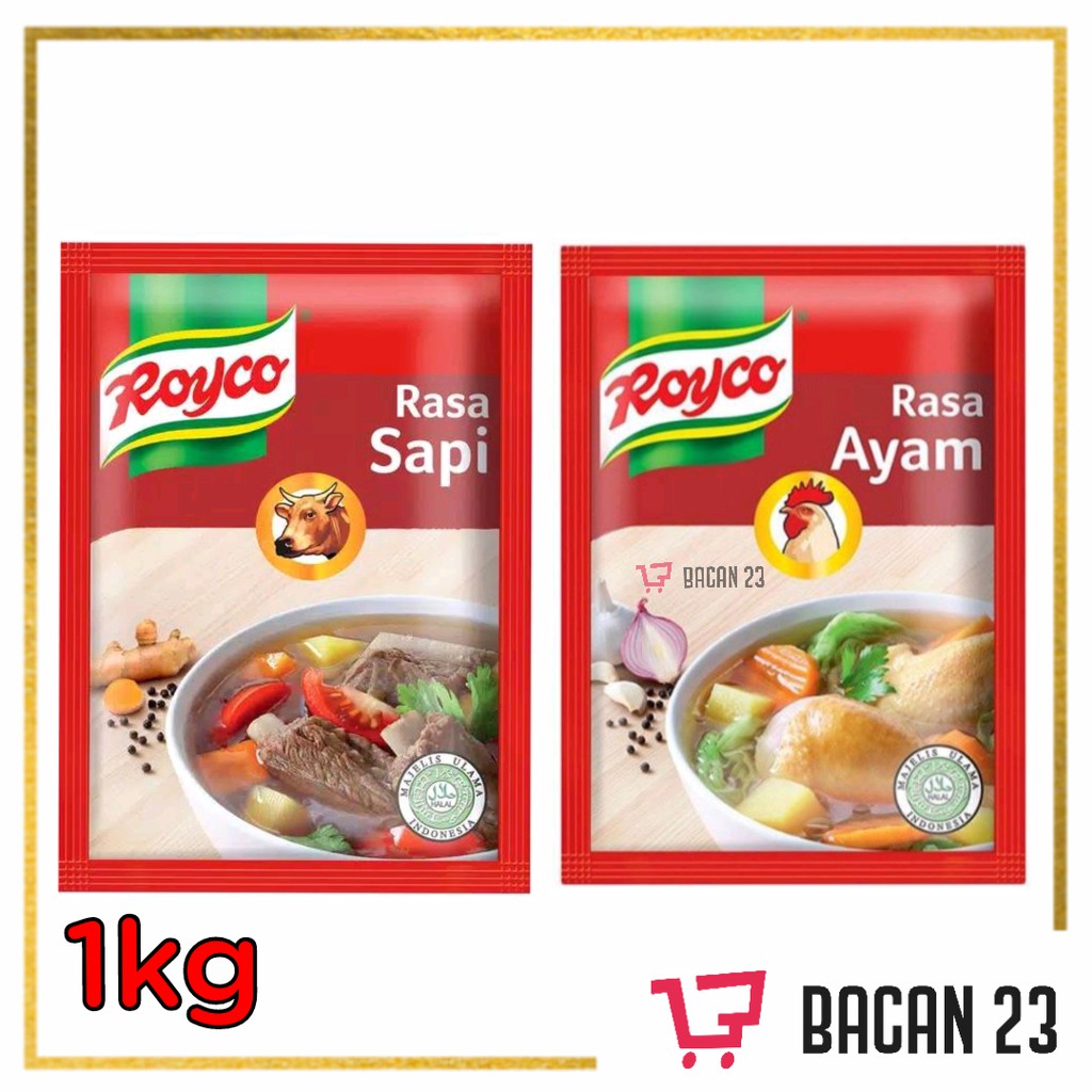 Royco Bumbu Kaldu ( 1kg ) ( Ayam - Sapi ) / Bumbu Dapur - Bumbu Instan / Bacan 23 - Bacan23