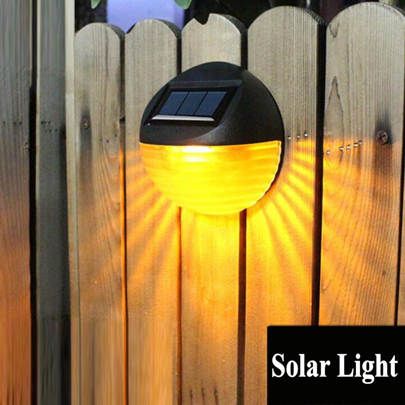 Hot Sale/Lampu Pagar solar 2LED/lampu Hias Efek Pencahayaan Hangat Bulat/Lampu Taman Tenaga Surya Anti Air/Lampu Step Dinding Pintu/Lampu solar LED outdoor