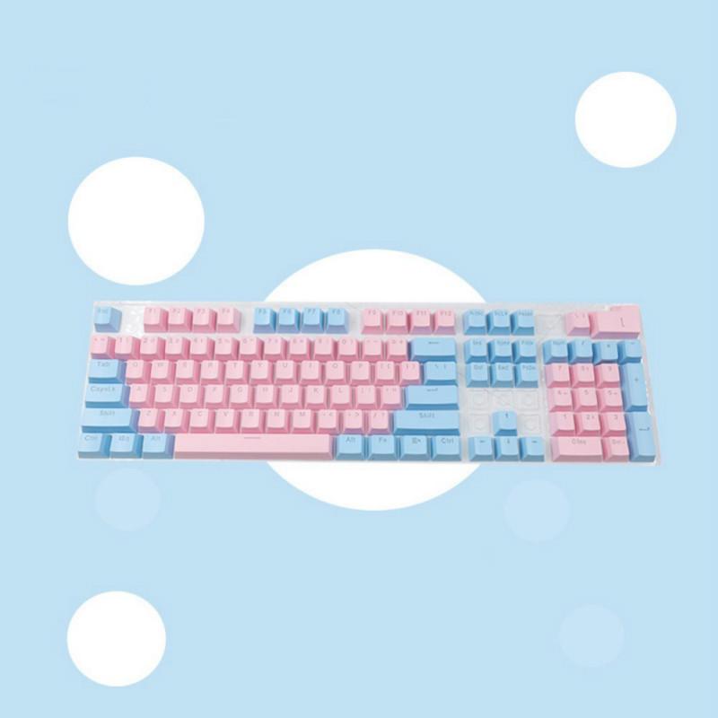 ABS Backlit Keycaps OEM Height Pink Blue Keycaps Untuk Keyboard Mekanik