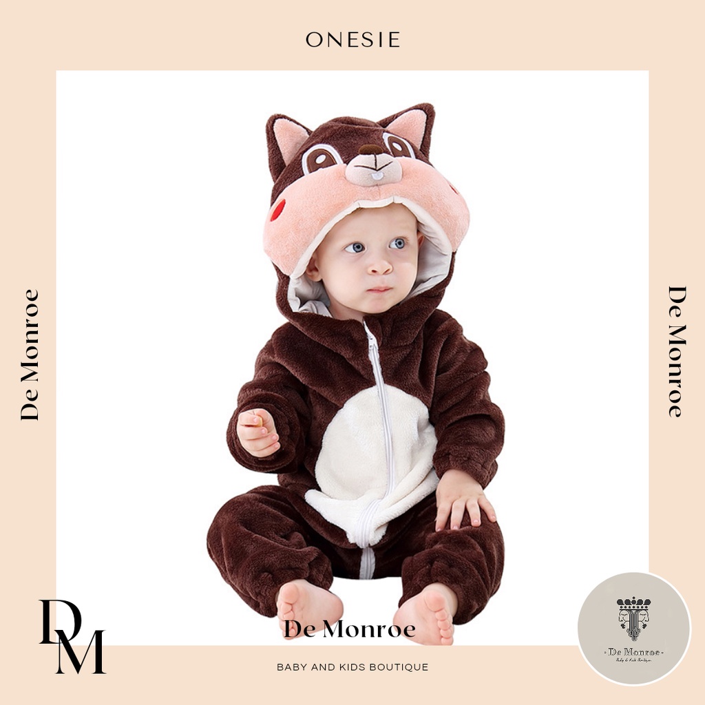 Size 120 ( 30-36 Bulan ) GROSIR MURAH De Monroe Baju Bayi dan Anak Baju Tidur Kostum Bayi Binatang Jumper Animal Romper Onesie Cewek Cowok Macan tutul dll