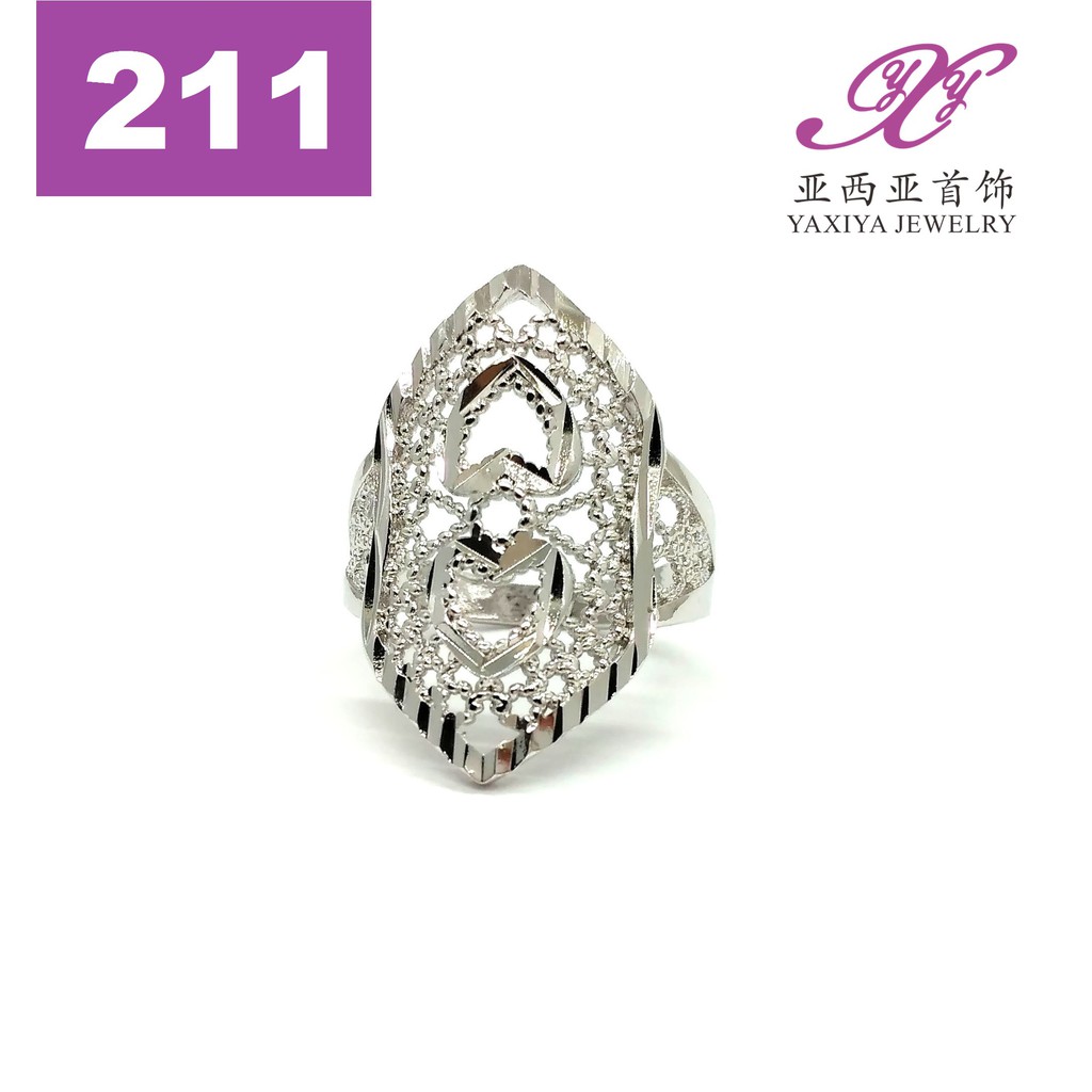 jual Cincin Emas putih Jenis Dubai Perhiasan imitasi 18k Yaxiya Jewelry 211 Termurah yj