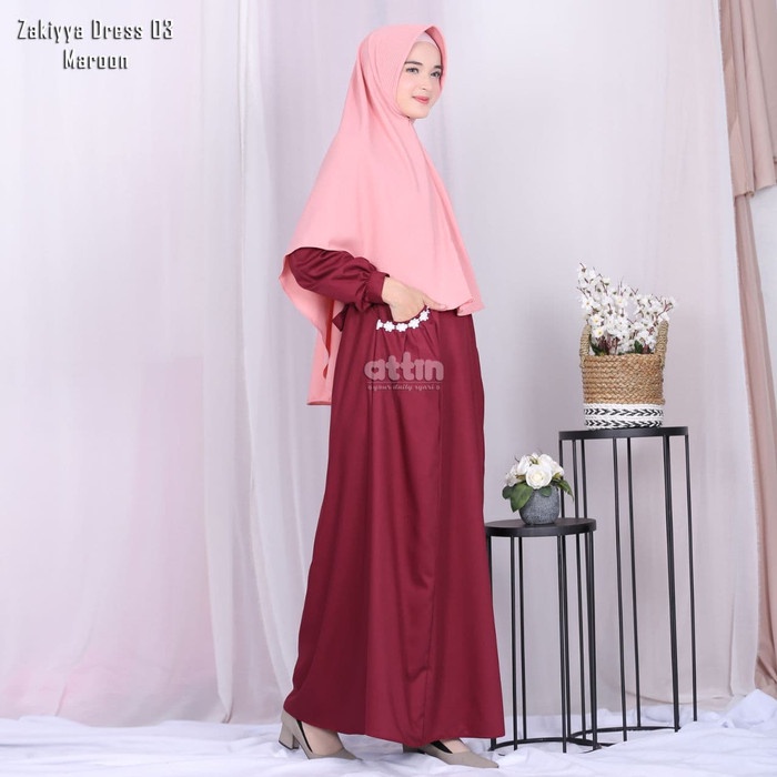 PREMIUM GAMIS POLOS ZAKIYYA BY ATTIN KATUN TOYOBO POLOS GAMIS SANTAI