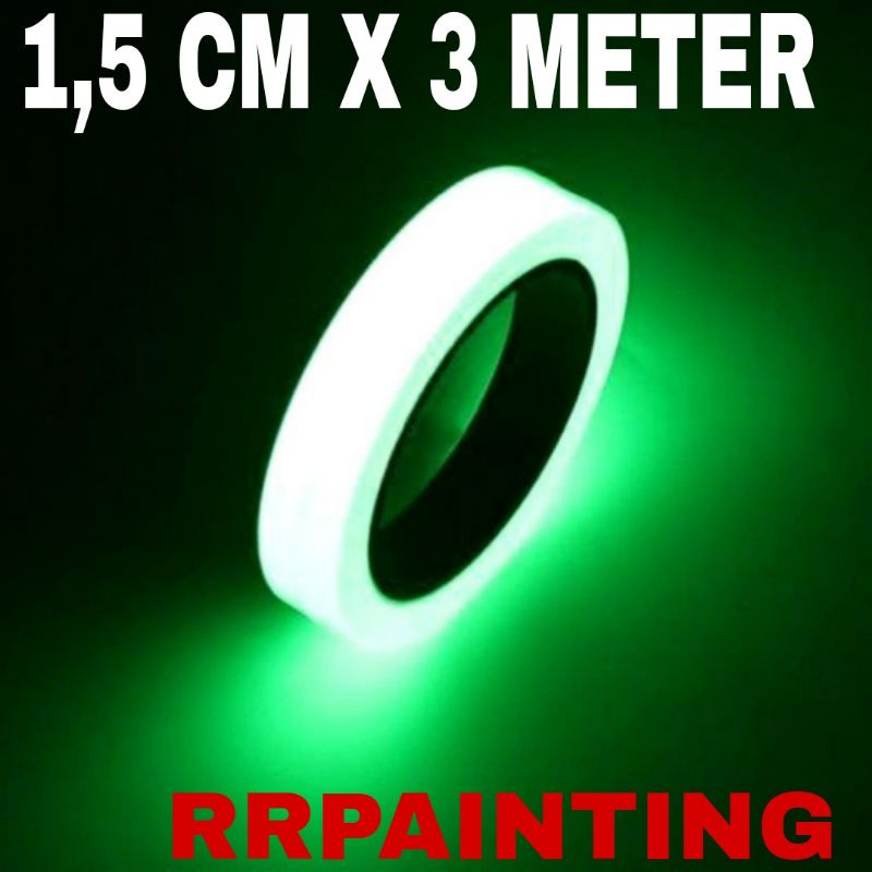 STIKER METAL JIG 1,5 CM X 3 METER GUD HIJAU METAL JIG