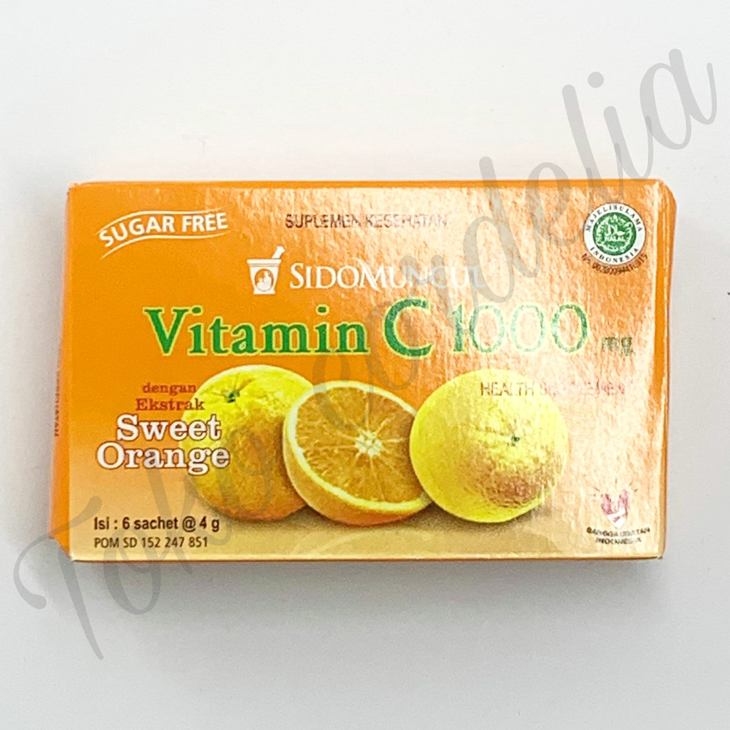 Vitamin C Sidomuncul Rasa Jeruk Box Isi 6 Sachet