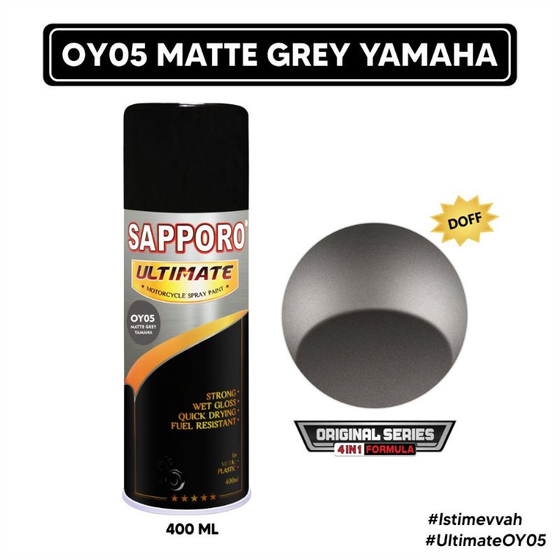 Cat Aerosol Matte Grey untuk Motor Warna Doff 400ml