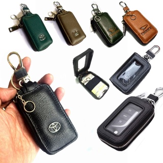 dompet kunci remote keyless mobil kulit asli original transparan dompet stnk