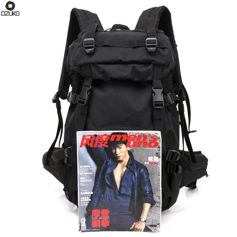 Tas Gunung 40L Tas Punggung Pria Polofelix Uniseks Tas Olahraga Travel Hiking Gunung Ransel Camping untuk Priau