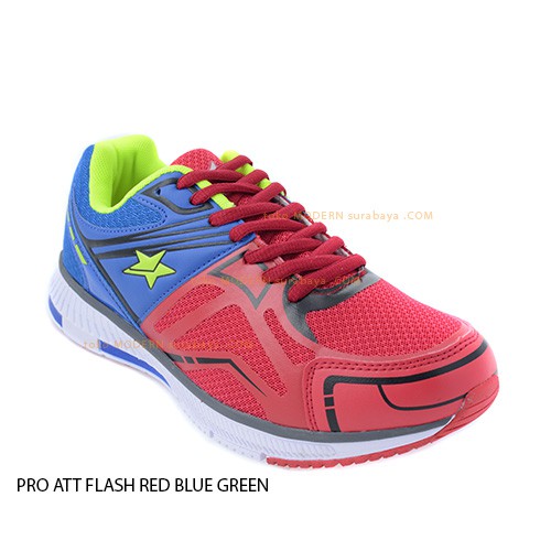 PRO ATT FLASH RED GREEN BLUE Sepatu Olahraga Running Kets Casual Sneackers