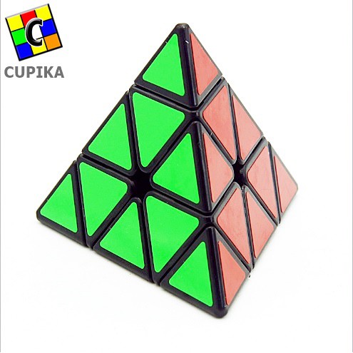 Rubik QIYI Qiming A Piramid Pyraminx Segitiga Magic Cube 3x3 Black Mainan Anak