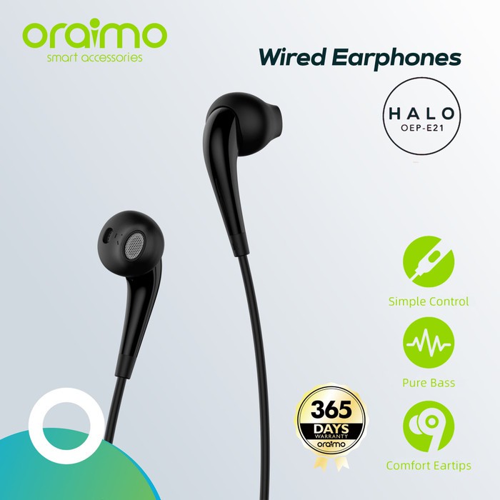 HANDSFREE HEADSET EARPHONE ORAIMO HALO OEP-E21 MIC