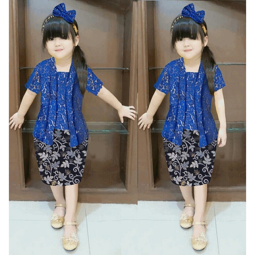 (DIJAMIN REALPICT!) Set Kebaya Anak Caca Brukat (Size 2 s/d 9th) / Kebaya Anak KARTINI / KEBAYA PESTA ANAK / KEBAYA KONDANGAN /  Real Pict Termurah !!! Kebaya Anak Caca / Kebaya 6th 7th 8th 9th