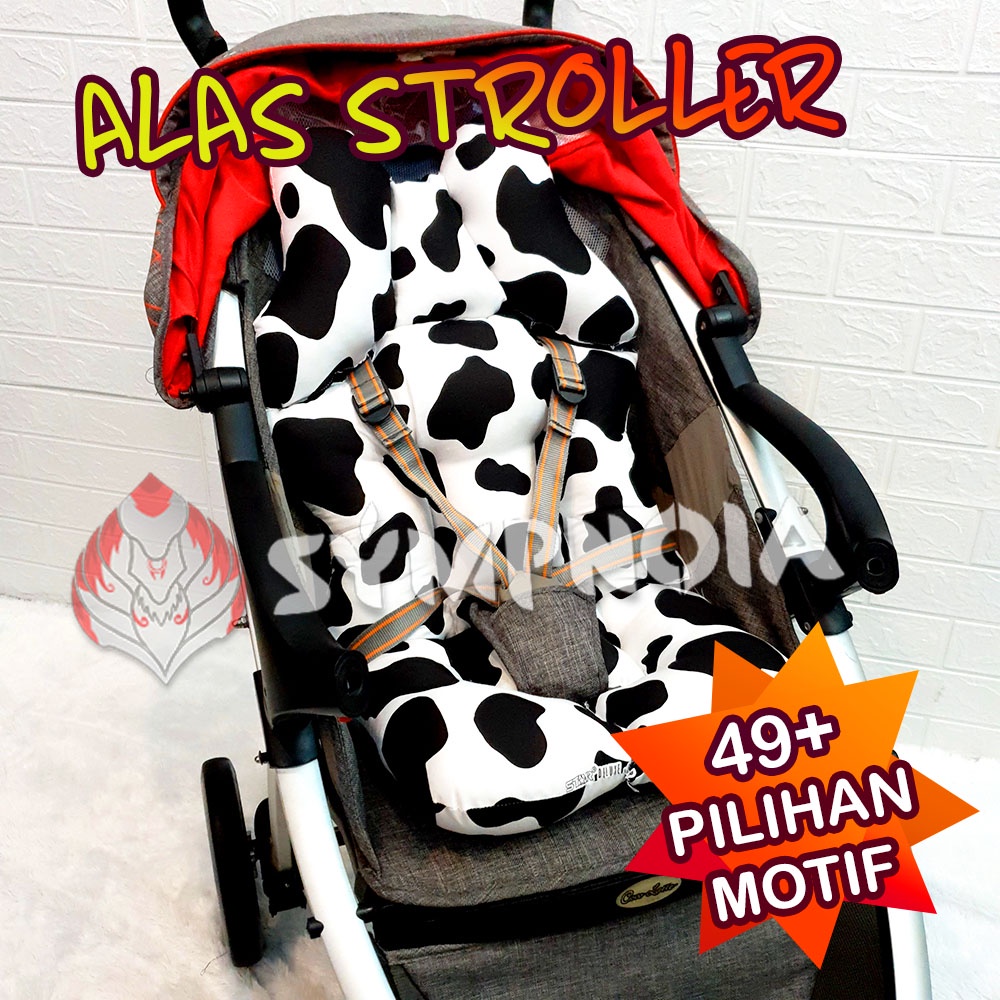 4in1 UNIVERSAL ALAS STROLLER BAYI CAR SEAT BOUNCER 5 LUBANG / SEAT PADDING BABY / ALAS KURSI MAKAN