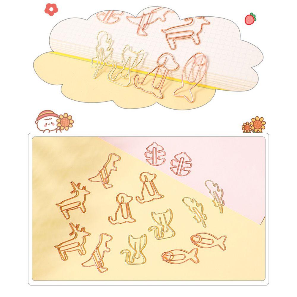 Pineapple 8Pcs Paper Clip Kantor Perlengkapan Sekolah Bookmark Folder Kartun Bookmark
