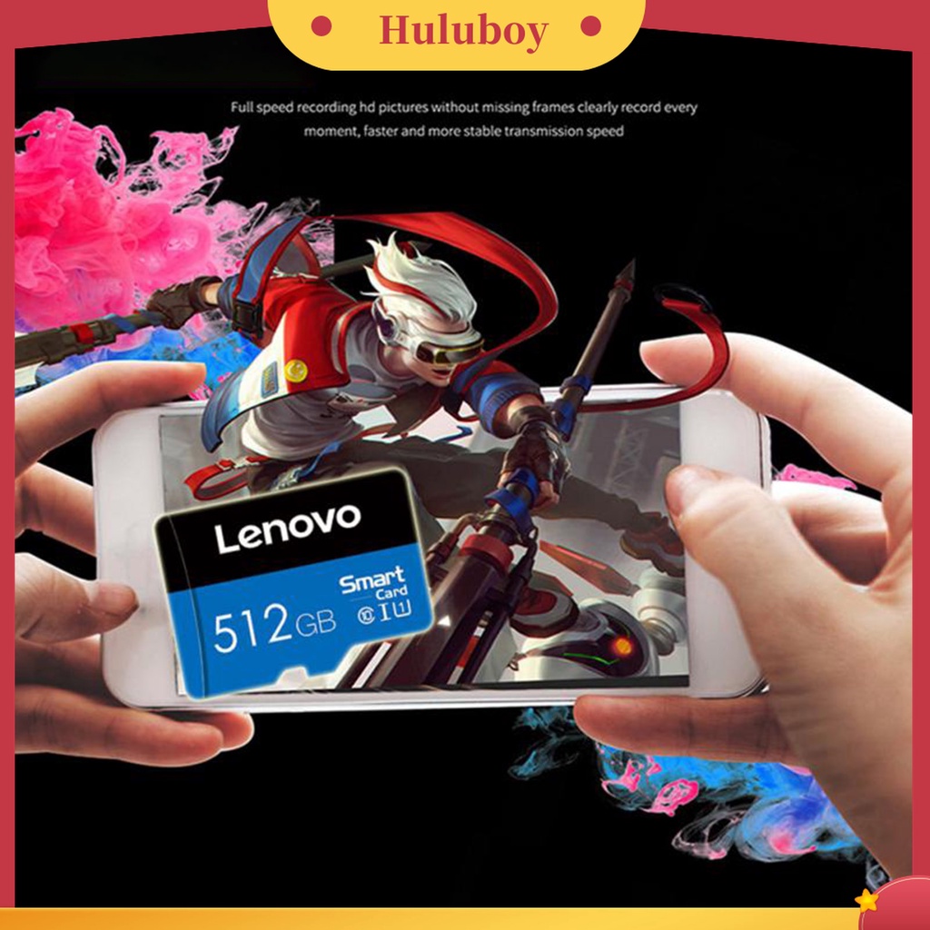 (Huluboy) Kartu Memori TF / SD Card 16GB / 32GB / 64GB / 128GB / 256GB / 512GB / 1TB High Speed Tahan Benturan Untuk Lenovo